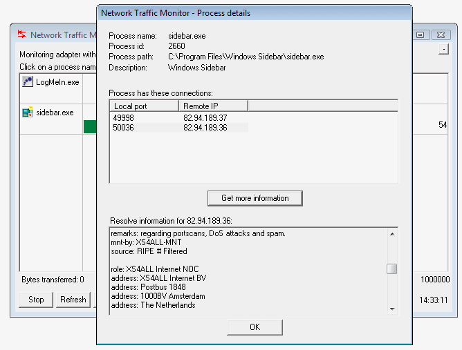 Network Traffic Monitor Screenshot